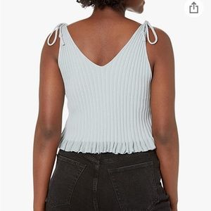 BCBGeneration Women's Fitted Tie Spaghetti Strap Sweater Tank Top